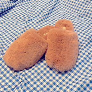 Pink Fluffy Madewell Slippers